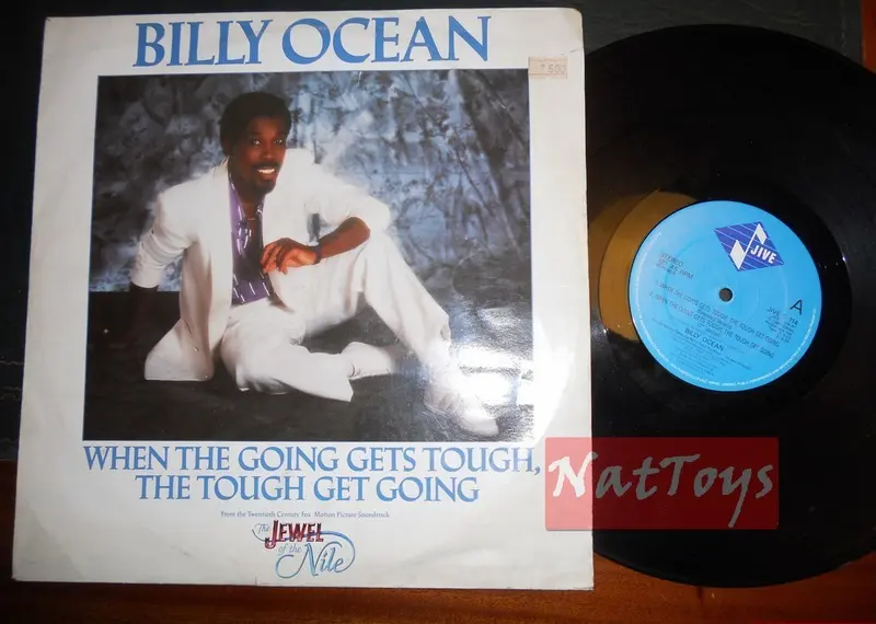 12" 33 Billy Ocean WHEN THE GOING GETS TOUGH..VG/VG col.son IL GIOIELLO DEL NILO