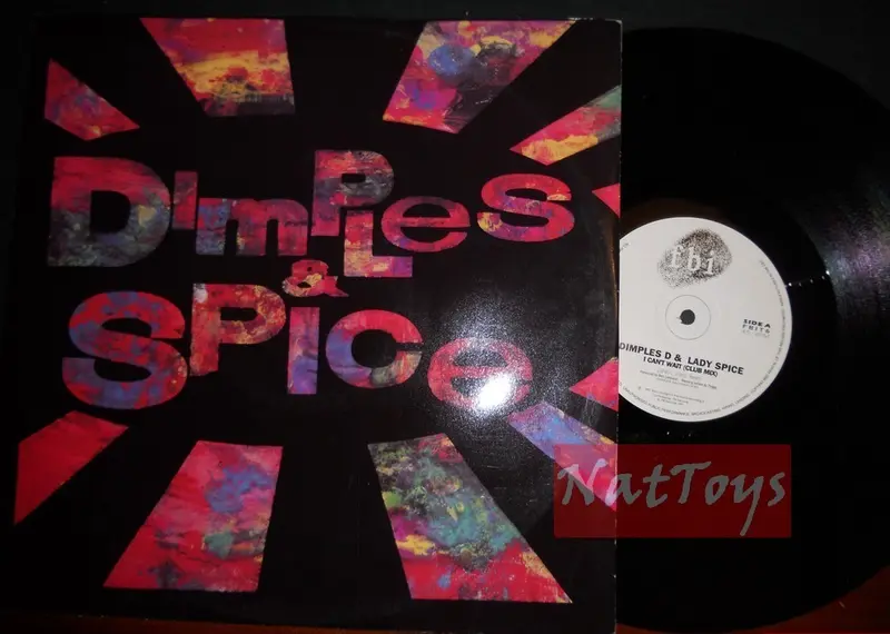 12" 33 Dimples D & Lady Spice I CAN'T WAIT (Italy 1991 FBI RECORDS FBIT6) EX/NM
