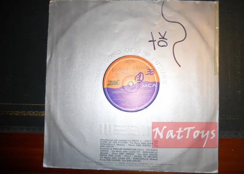 12" 33 GIRI Bobby Brown MY PREROGATIVE (Italy 1995 ZAC RECORDS ZAC 033-95) VG/EX