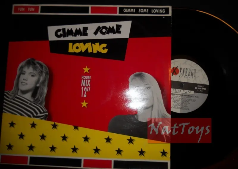 12" 33 GIRI Fun Fun GIMME SOME LOVING (Italy 1987, ENERGY RECORDS X-12022) EX/EX
