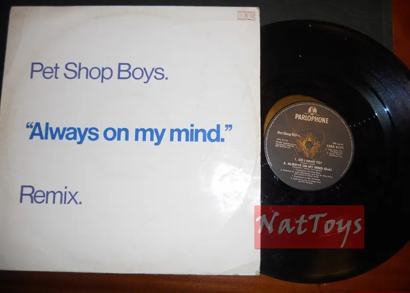 12" 33 GIRI Pet Shop Boys ALWAYS ON MY MIND/DO I HAVE TO? 1987, PARLOPHONE VG/VG