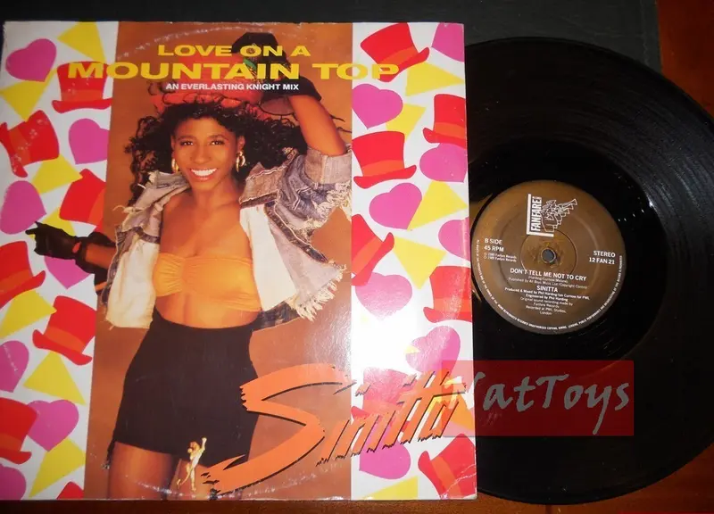 12" 33 GIRI Sinitta LOVE ON A MOUNTAIN TOP/DON'T TELL ME NOT TO CRY 1989 VG/VG