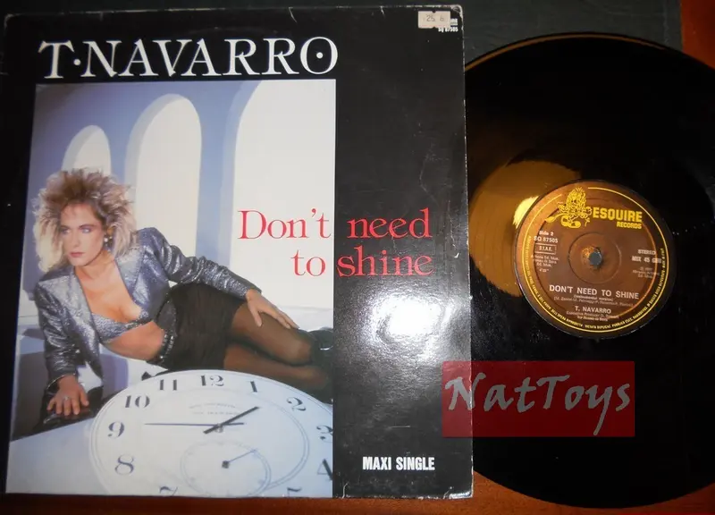 12" 33 GIRI T.Navarro DON'T NEED TO SHINE (Italy 1987, SQ 87505) - VG/EX