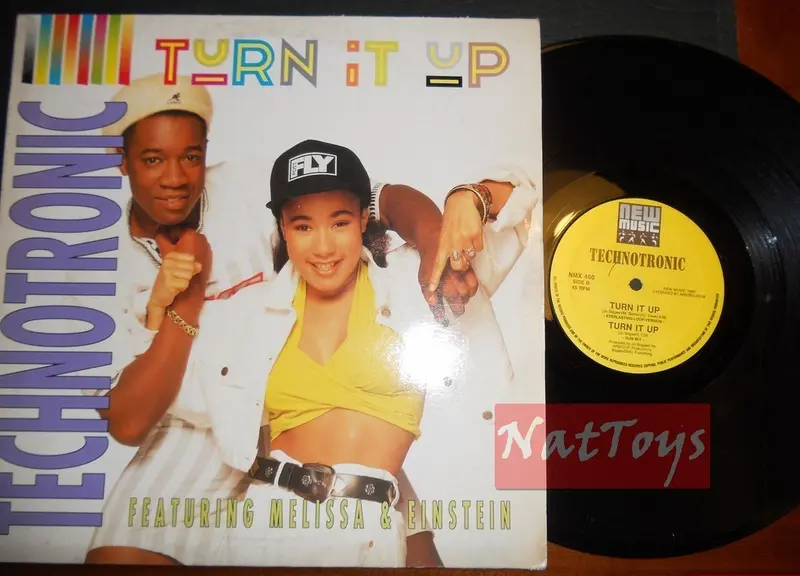 12" 33 GIRI Technotronic featuring Melissa & Einstein TURN IT UP 1990 EX/EX