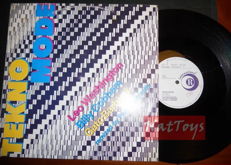 12" 33 Leo Washington with Gato Barbieri & Billy Cobham TEKNO MODE 1987 - NM/NM