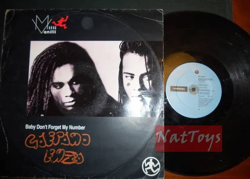 12" 33 Milli Vanilli BABY DON'T FORGET MY NUMBER (U.K. 1988, COOLX 178) - VG/VG