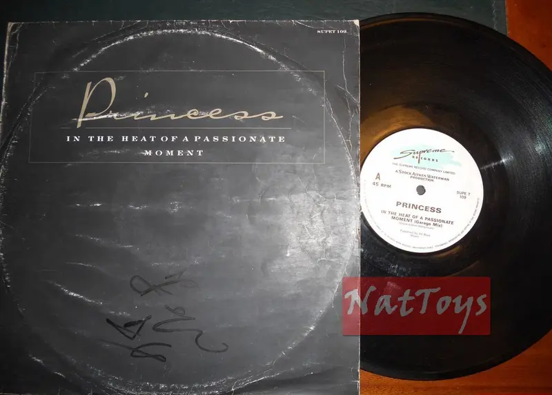 12" 33 Princess IN THE HEAT OF A PASSIONATE MOMENT U.K. 1986, SUPE T 109 G/VG