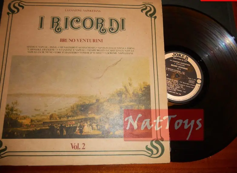 12" LP 33 GIRI Bruno Venturini LA CANZONE NAPOLETANA - I RICORDI VOL. 2 - EX/EX