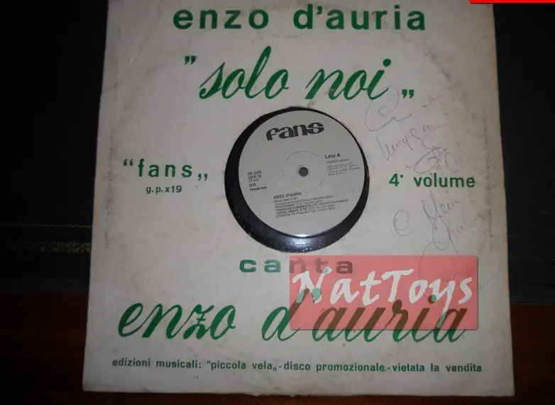 12" LP 33 GIRI Enzo D'Auria SOLO NOI (Italia 1985, Fans GPX 19) [promo] - VG/VG