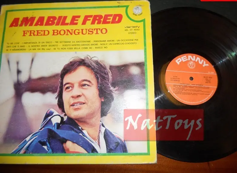 12" LP 33 GIRI Fred Bongusto AMABILE FRED (Italia 1975, REL-ST 19262) - VG/G