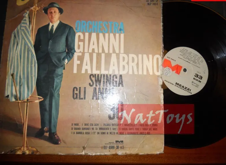 12" LP 33 GIRI Gianni Fallabrino e la sua Orch. SWINGA GLI ANNI '30 1962 VG/VG