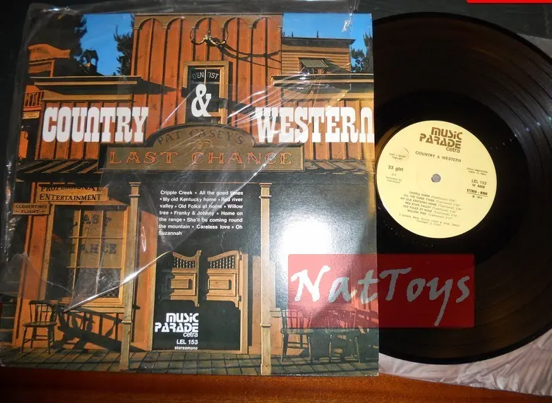 12" LP 33 GIRI J. Frazy COUNTRY & WESTERN (Italia 1973, Cetra LEL 153) - NEW