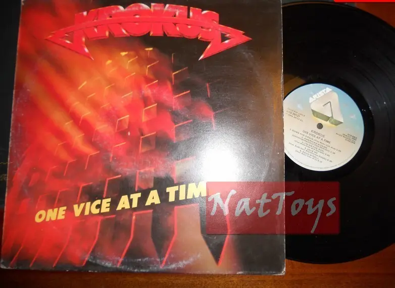12" LP 33 GIRI Krokus ONE VICE AT A TIME (Italia 1982, Arista ARS 39137) - EX/EX