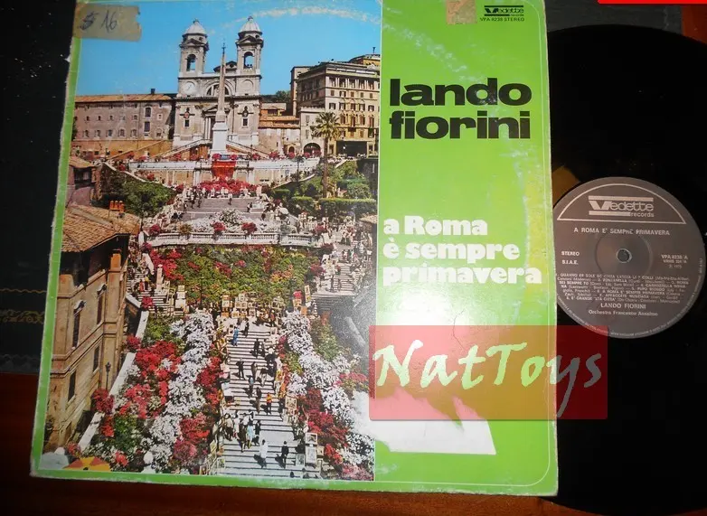 12" LP 33 GIRI Lando Fiorini A ROMA E' SEMPRE PRIMAVERA Italy 1975 Vedette VG/EX