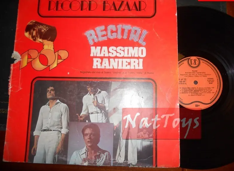 12" LP 33 GIRI Massimo Ranieri RECITAL (Italia 1977, Record Bazaar RB 84) - G/VG