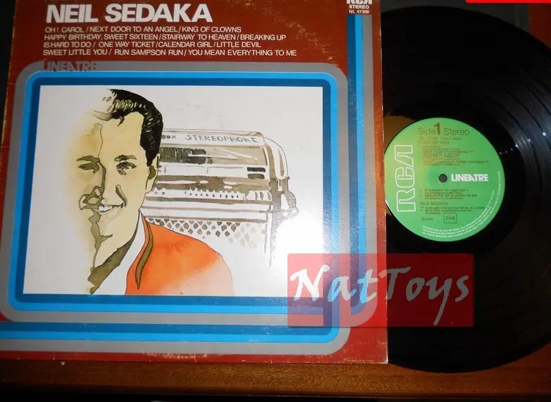 12" LP 33 GIRI Neil Sedaka GREATEST HITS (Italia 1975, RCA Lineatre) - EX/EX