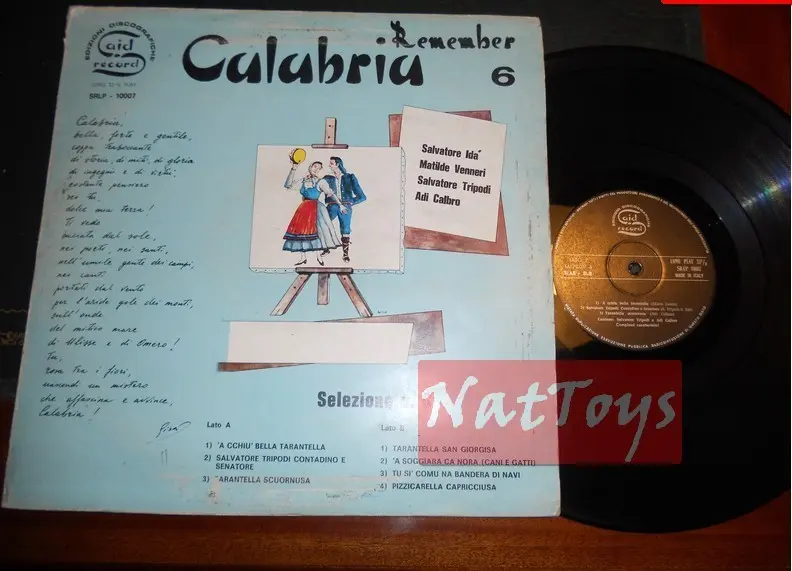 12" LP 33 GIRI Salvatore Tripodi REMEMBER CALABRIA 6 (Italia, Said Record) VG/EX