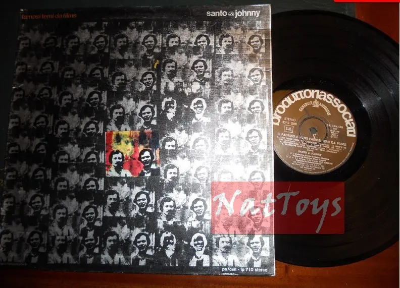 12" LP 33 GIRI Santo & Johnny FAMOSI TEMI DA FILMS (Italia 1972) + cop. EX/EX