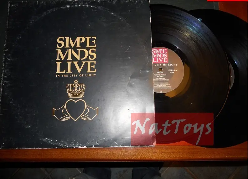 12" LP 33 GIRI Simple Minds LIVE IN THE CITY OF LIGHT 1987 2 LP + cop. EX/EX/EX