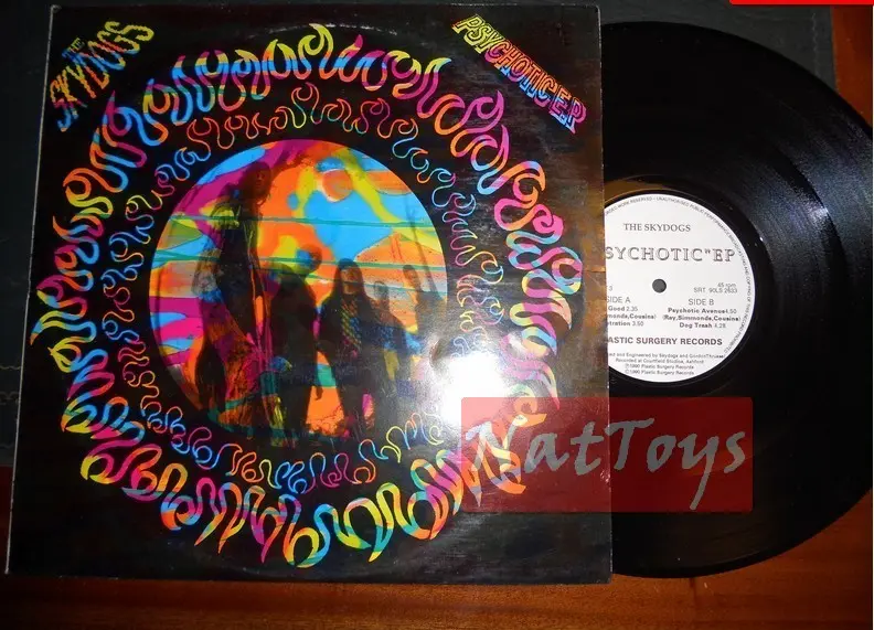 12" LP 33 GIRI The Skydogs PSYCHOTIC EP (U.K. 1990) - NM/NM