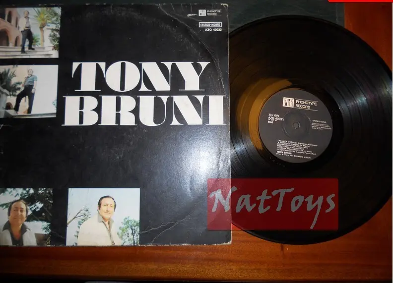 12" LP 33 GIRI Tony Bruni TONY BRUNI (Italia 1973, Phonotype AZQ 40022) - VG/VG