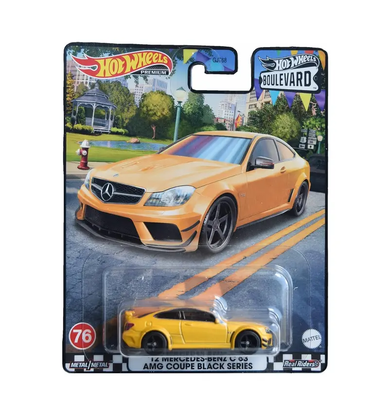 '12 Mercedes Benz C 63 AMG Coupe Black Series #76 - Series Boulevard - Hot Wheels Premium - Scala 1/64
