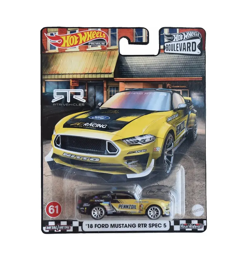 '18 Ford Mustang RTR Spec 5 Pennzoil #61 - Series Boulevard - Hot Wheels Premium - Scala 1/64