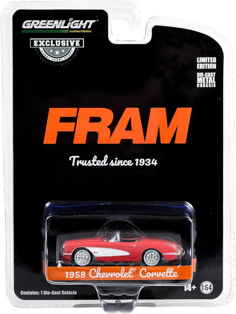 1958 Chevrolet Corvette Red - Greenlight - Scala 1/64