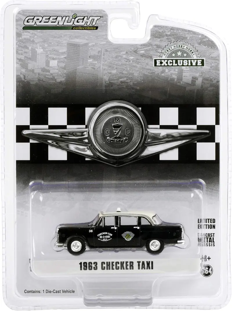 1963 Checker Taxi Black - Greenlight - Scala 1/64 Hobby Exclusive