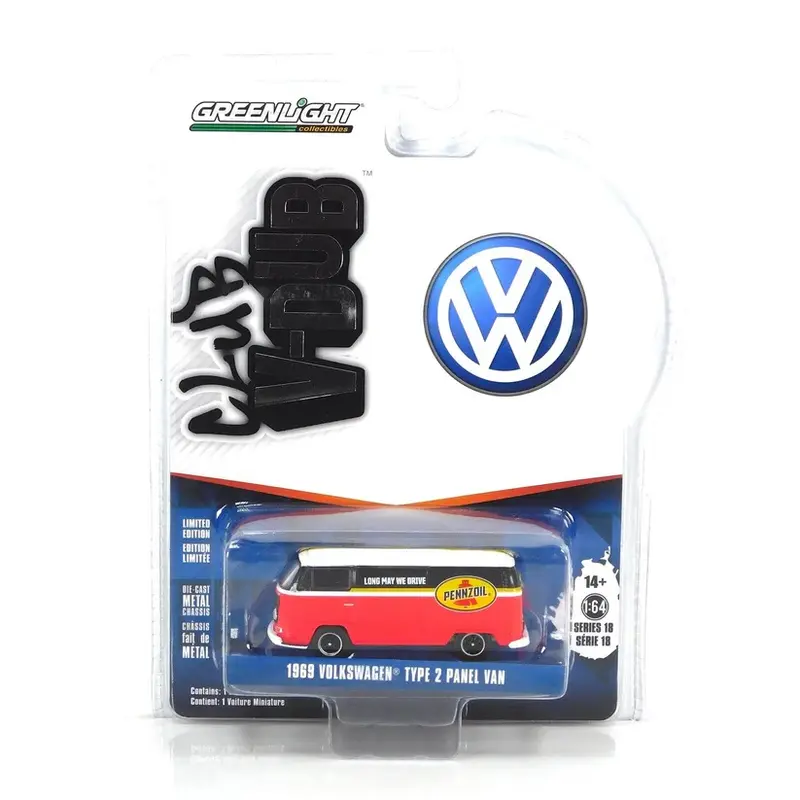 1969 Volkswagen Type 2 Panel Van Penzoil - Club V-Dub - Greenlight - Scala 1/64