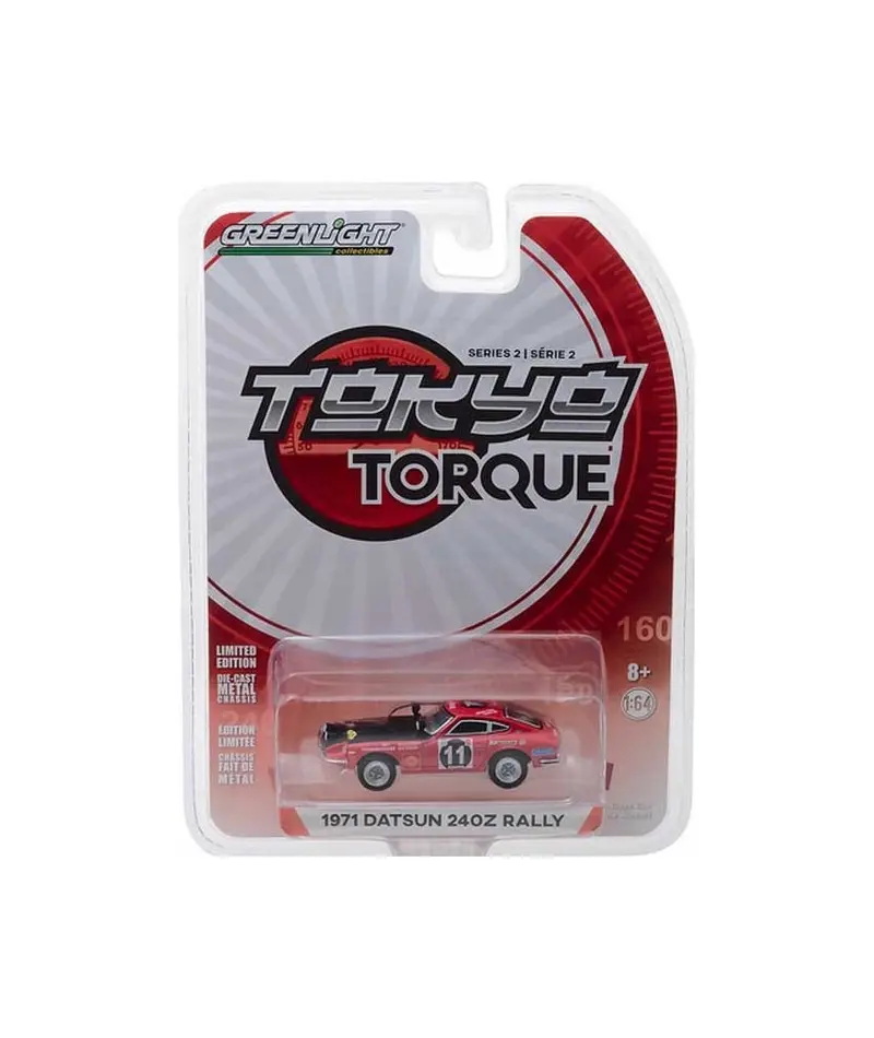 1971 datsun 240Z Rally Red Tokyo Torque Serie 2 - Greenlight - Scala 1/64