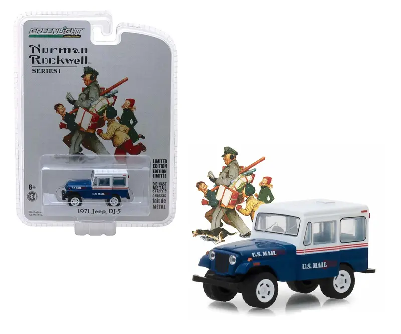 1971 Jeep DJ-5 US Mail Norman Rockwell Series 1 - Greenlight - Scala 1/64