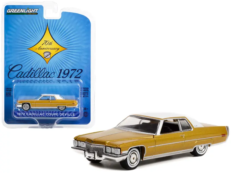 1972 Cadillac Coupe deVille (Cadillac 70th Anniversary) - Greenlight - Scala 1/64