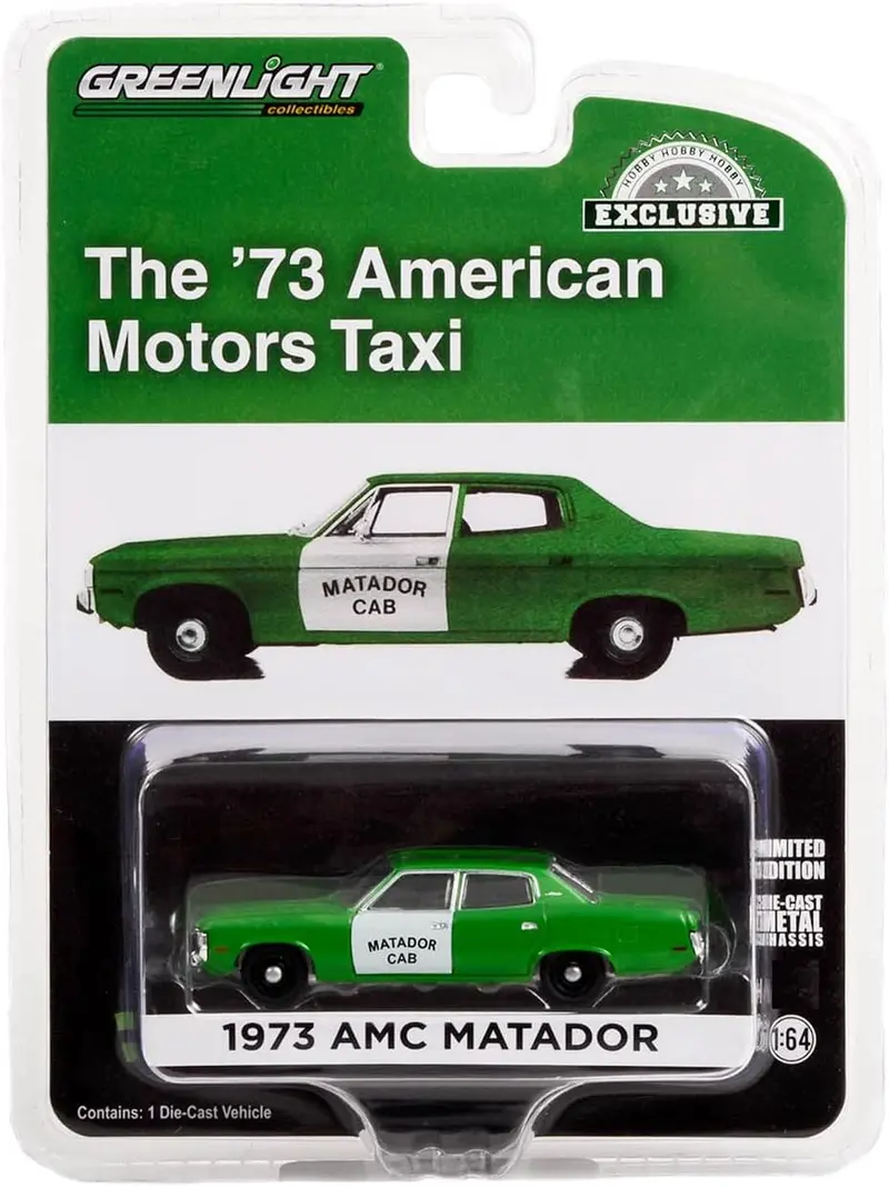 1973 AMC Matador Taxi Green - Greenlight - Scala 1/64