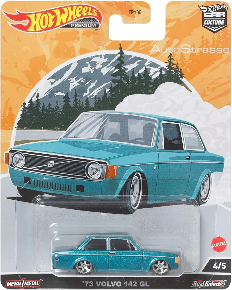1973 Volvo 142 GL Green - Series Car Culture - Hot Wheels Premium - Scala 1/64