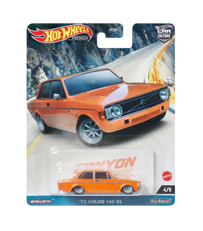 1973 Volvo 142 GL Orange - Series Car Culture - Hot Wheels Premium - Scala 1/64