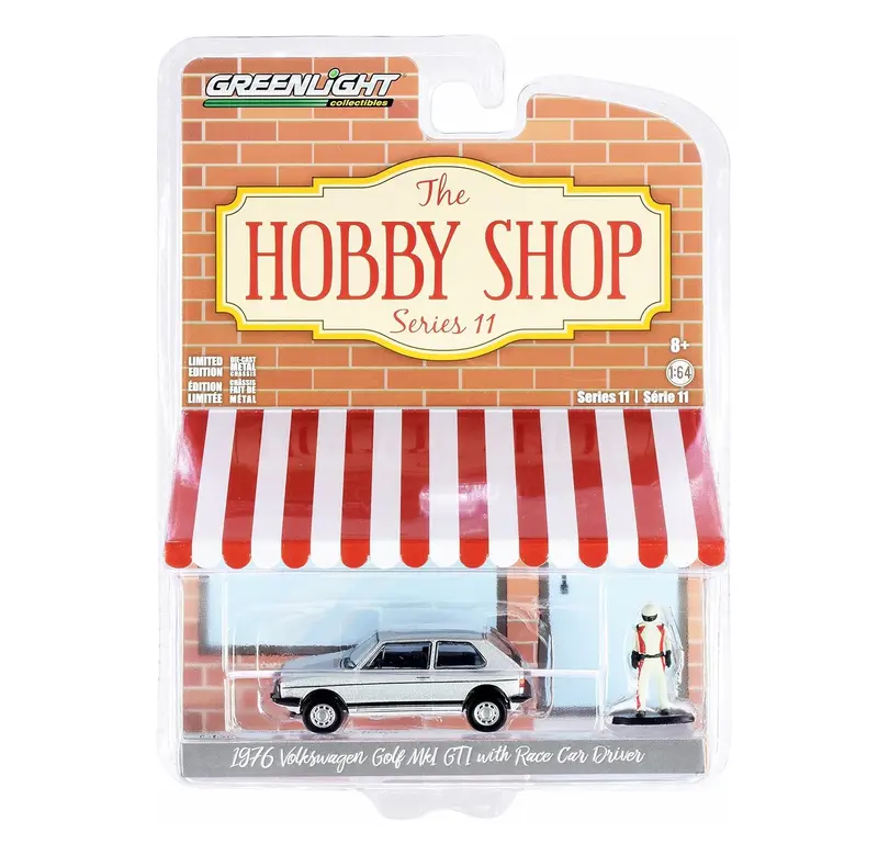 1976 Volkswagen Golf MkI GTI and Race Car Driver Series Hobby Shop - Greenlight - Scala 1/64