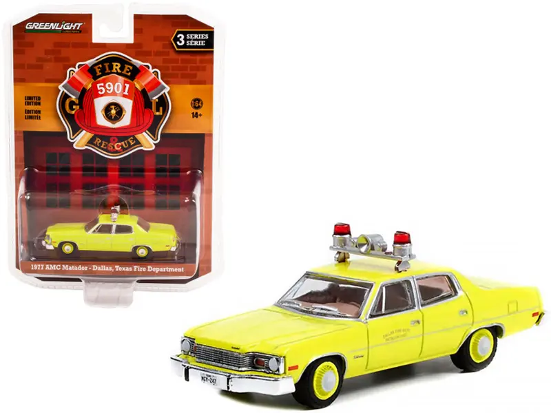 1977 AMC Matador Dallas Texas Fire Department - Fire & Rescue Series - Greenlight - Scala 1/64