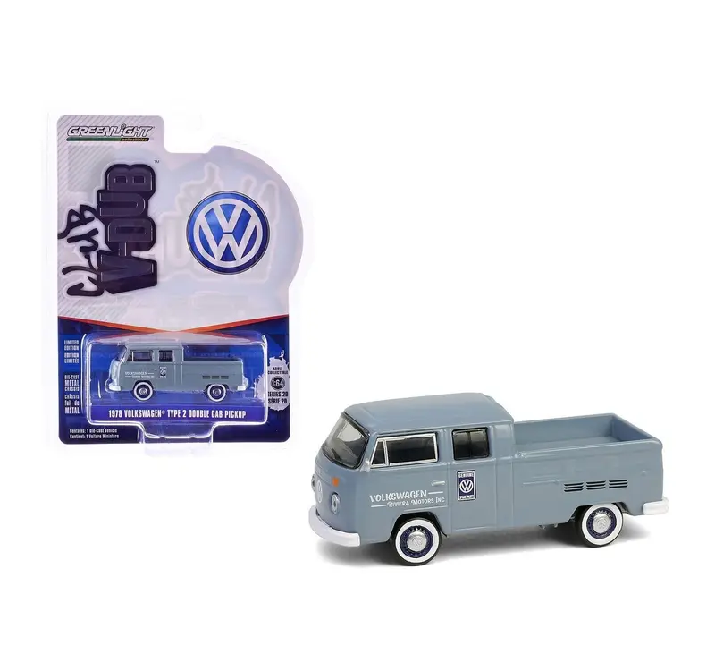 1978 Volkswagen Type 2 Double Cab Pickup Truck "Volkswagen Service" - Club V-Dub - Greenlight Collectibles - Scala 1/64