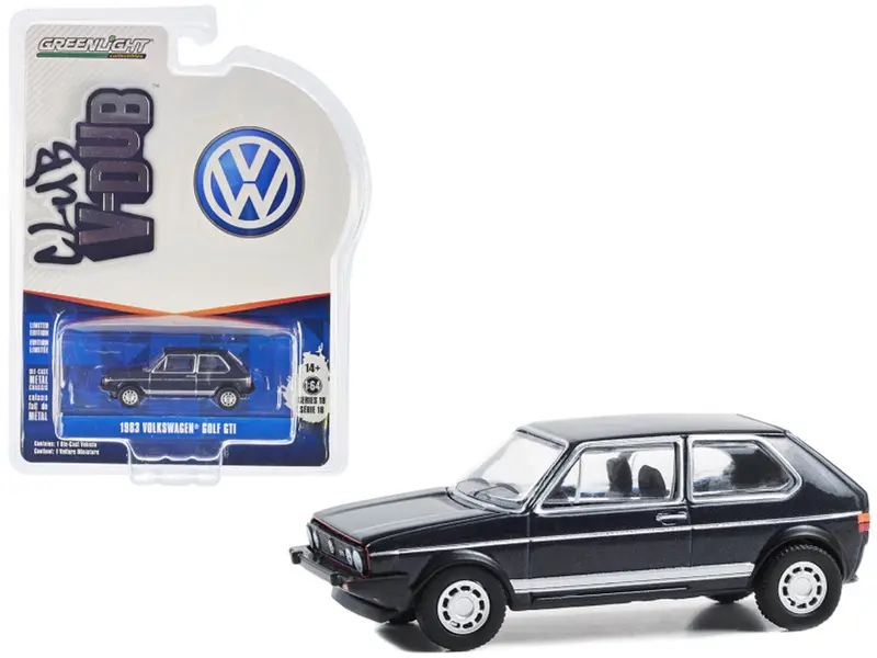 1983 Volkswagen Golf GTi Helios Blue Metallic - Club V-Dub - Greenlight - Scala 1/64