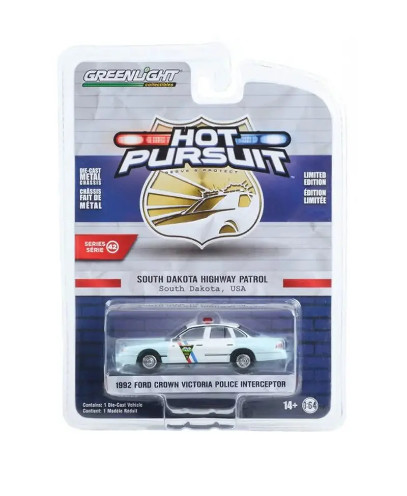 1992 Ford Crown Victoria Police Interceptor Hot Pursuit - Greenlight - Scala 1/64