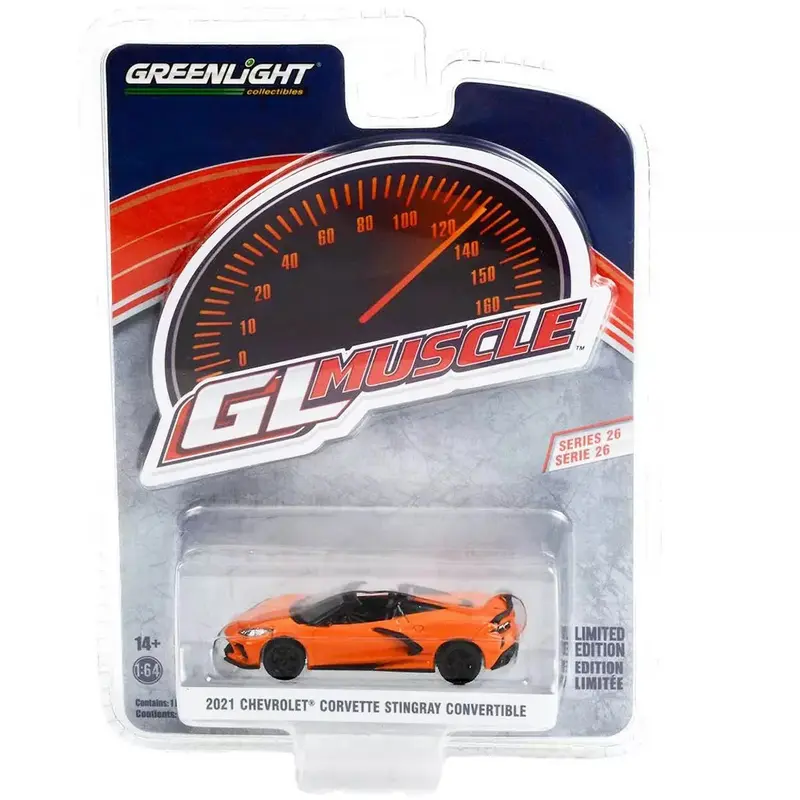 2021 Chevrolet Corvette Stingray Convertible Orange - GL Muscle Series - Greenlight - Scala 1/64