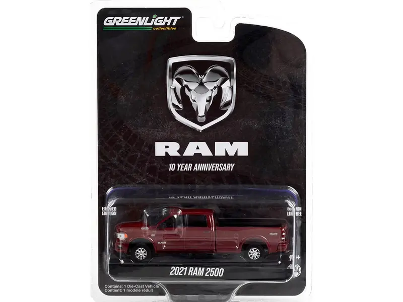 2021 RAM 2500 Burgundy (RAM 10 Year Anniversary) - Greenlight - Scala 1/64