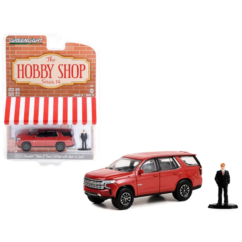 2022 Chevrolet Tahoe LT Texas Edition with Man in Suit Series Hobby Shop - Greenlight - Scala 1/64
