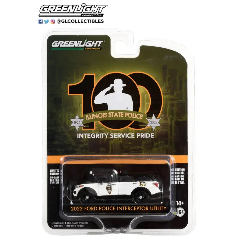 2022 Ford Police Interceptor Utility (Illinois State Police 100th Anniversary) - Greenlight - Scala 1/64