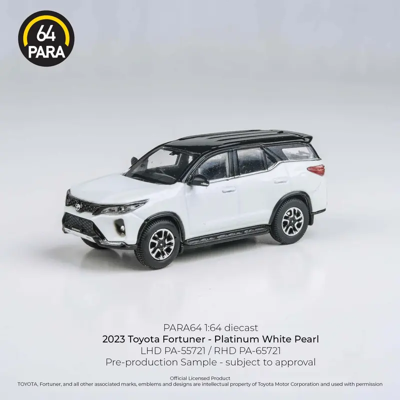 2023 Toyota Fortuner Platinum White (Philippines Exclusive) RHD - Para64 - Scala 1/64