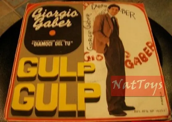 7" 45 GIRI Giorgio Gaber GULP GULP/SNOOPY CONTRO IL BARONE ROSSO 1967 col. sonora