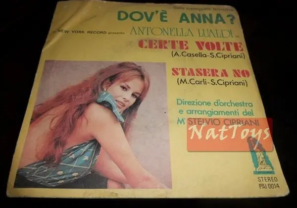 7" 45 GIRI Oliver Onions Sandokan/Stelvio Cipriani Dov'e Anna? (1976, RCA) VG