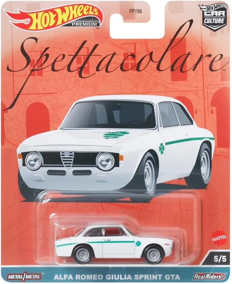 Alfa Romeo Giulia Sprint GTA Bianca Series Spettacolare - Hot Wheels Premium - Scala 1/64