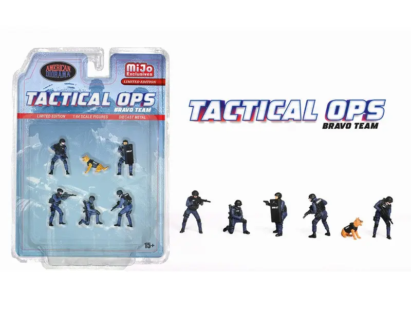 American Diorama - Tactical OPS SWAT Bravo Team MiJo Exclusives - Scala 1/64 AD-2439MJ